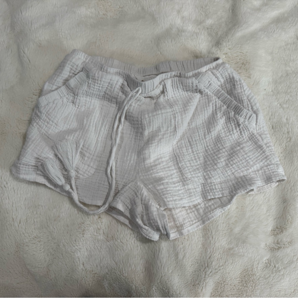 Altar'd State White Textured Women Shorts